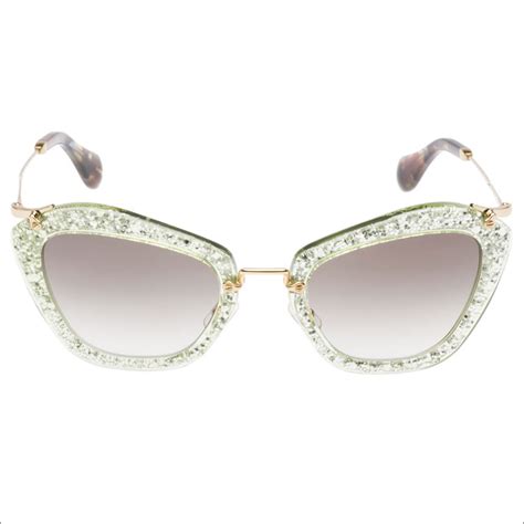 miu miu glitter sunglasses ebay uk|Miu Miu Women's Black Sunglasses for sale .